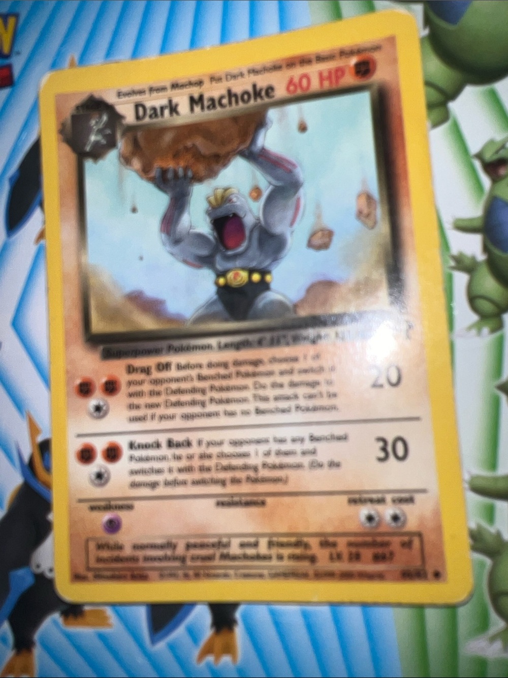 Pokemon Dark Machoke Trading Card - Yellow Border